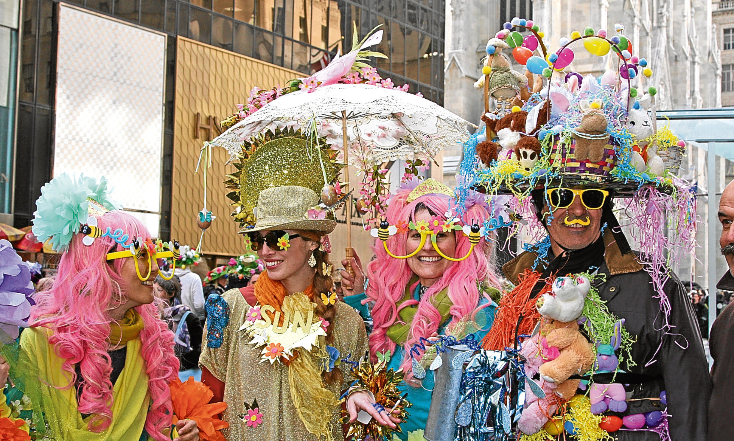 Lucy's Easter bonnet will not be looking as colourful as these.