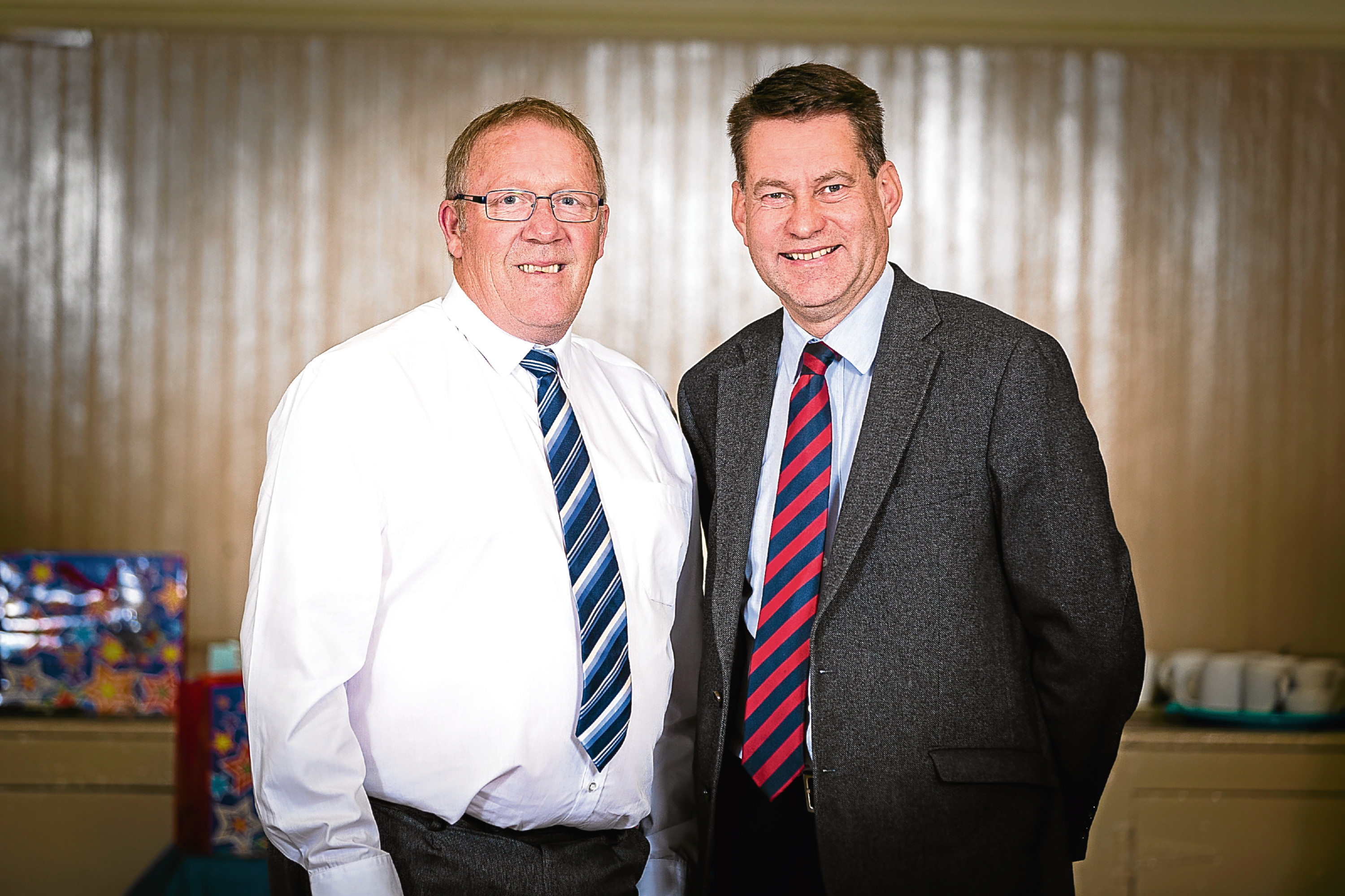 Ian James, left, with senior Scottish Conservative Murdo Fraser.