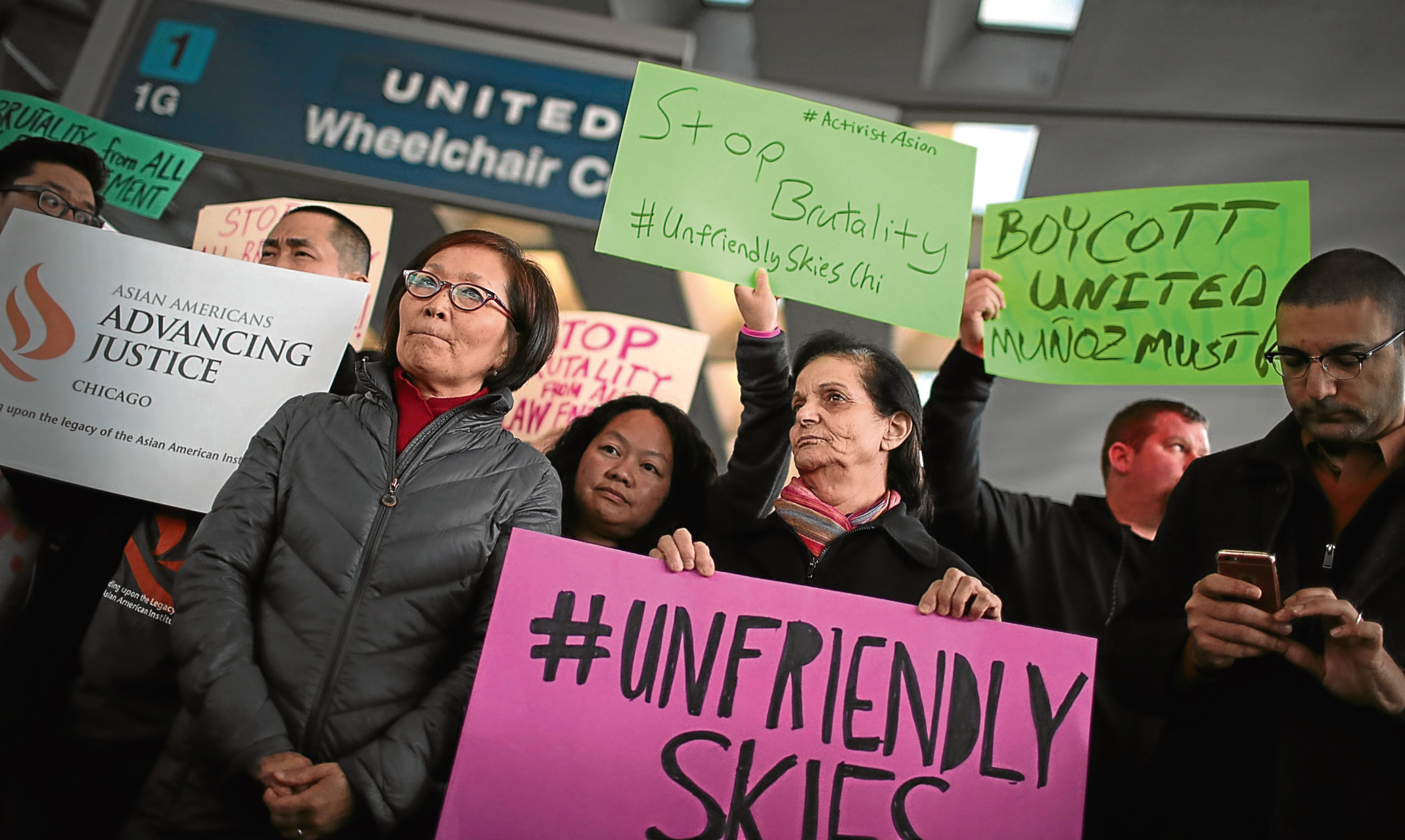 United Airlines treatment of a passenger sparked protests