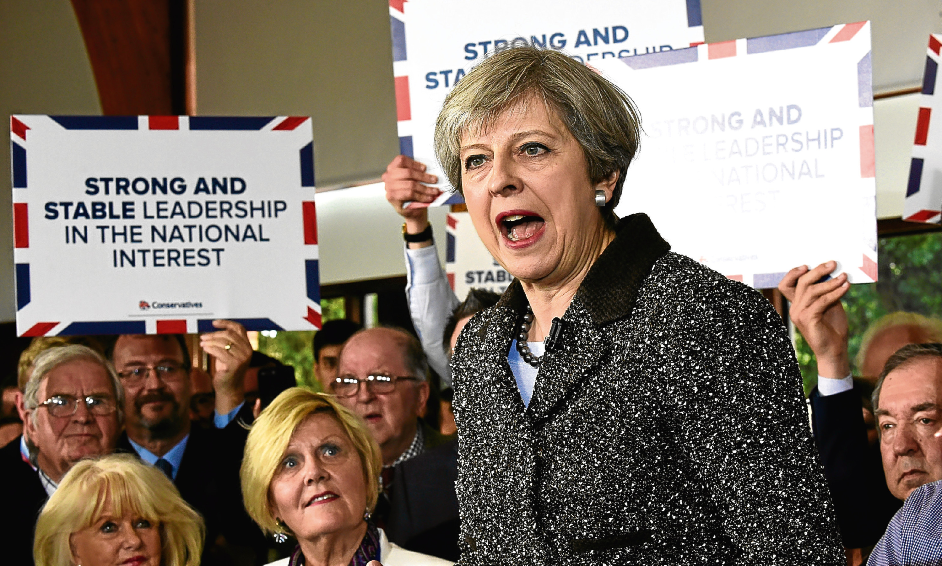 Theresa May campaigning in South Wales in an election Pete believes has been called only to serve the Tories' own interests.