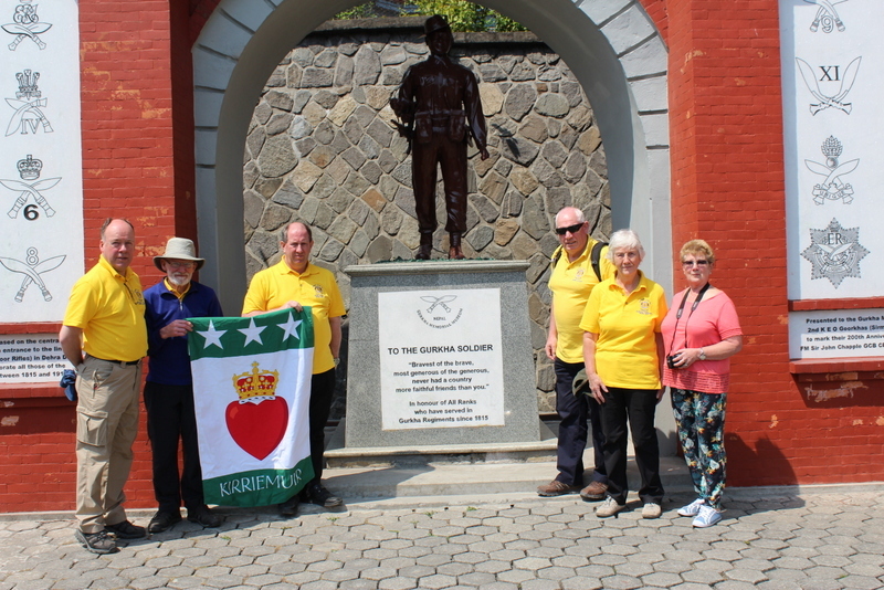 The Rotary group at a Gurkha memorial