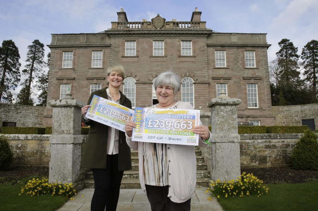The big winners Susan Lindsay and Sheila Black who won almost £240,000 each