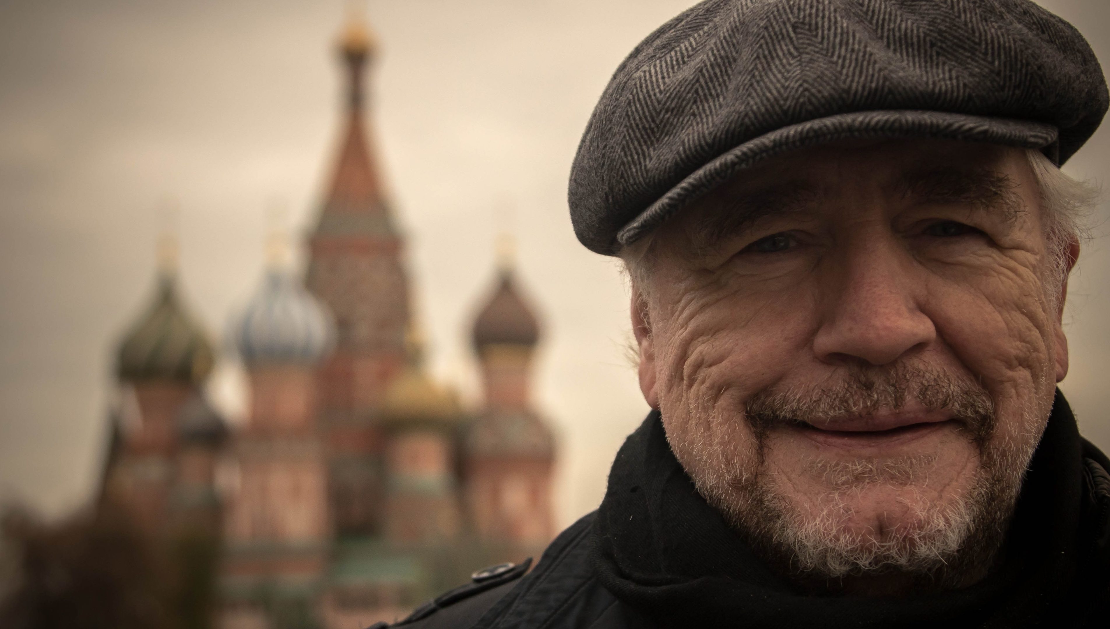 Brian Cox in Red Square, Moscow
