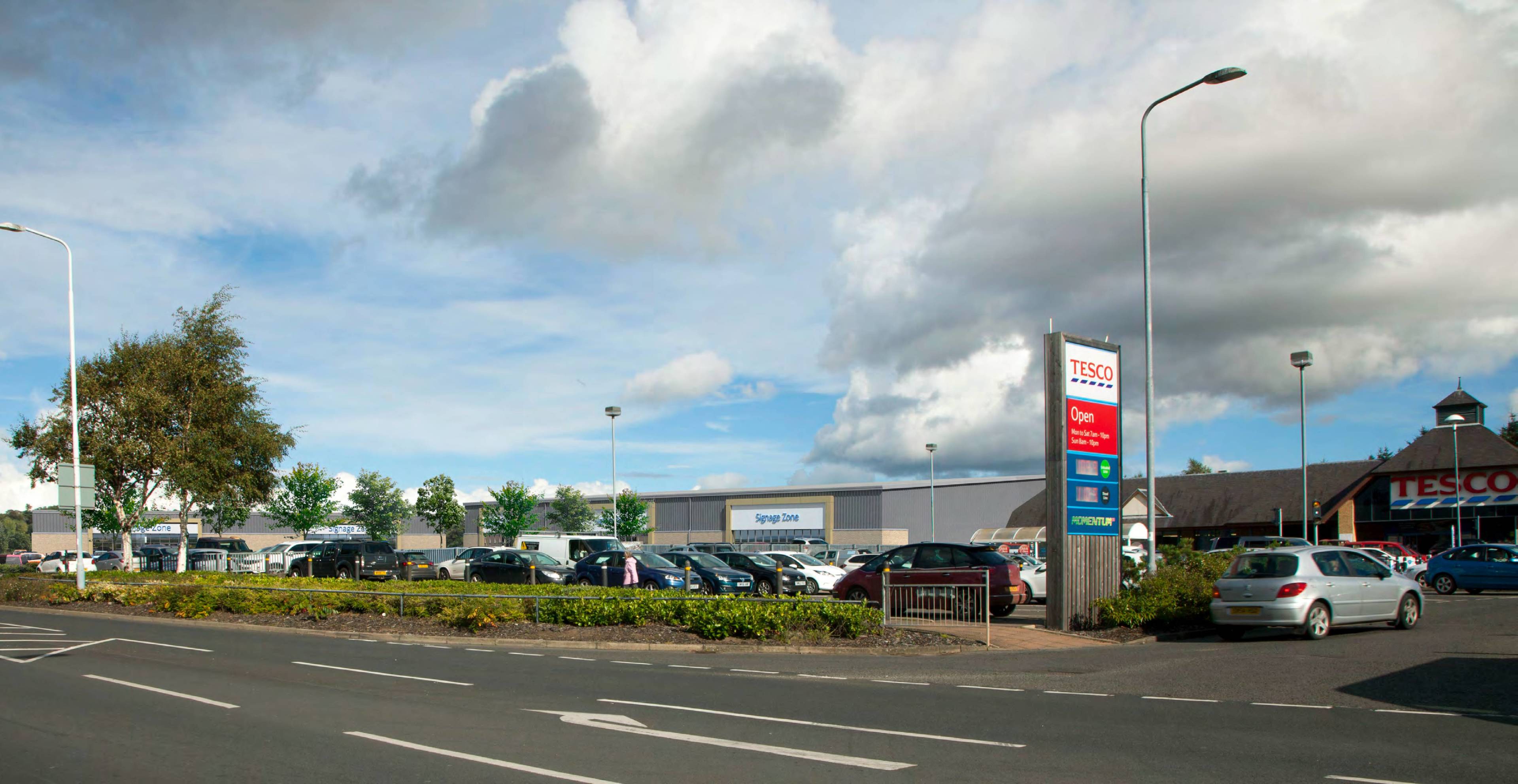 A graphic of how the retail park in Cupar's South Road will look