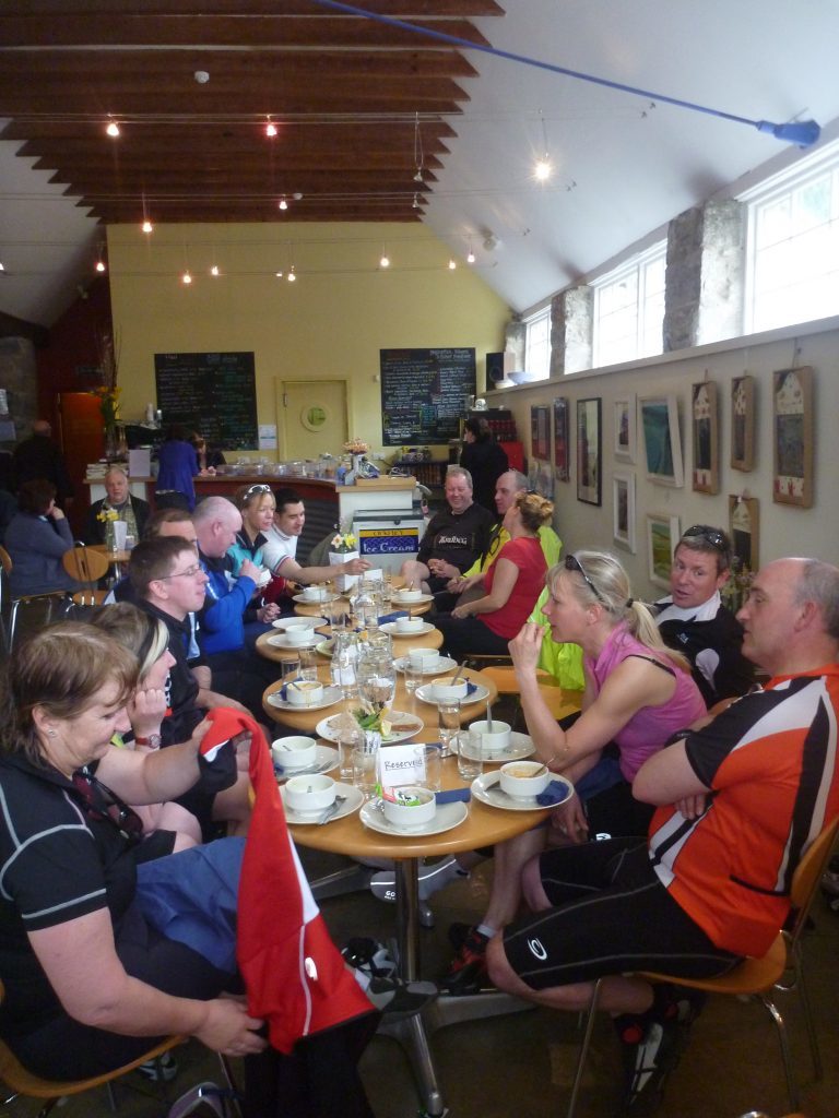 Cafe stops are a great part of any bike ride giving riders a chance to chat and socialise