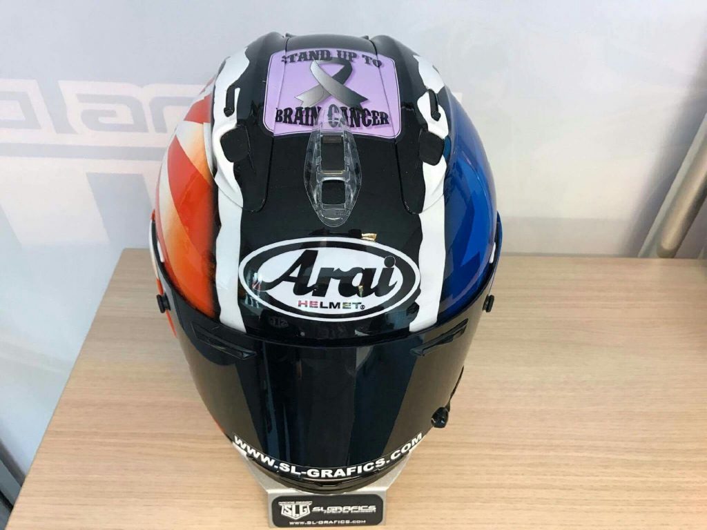 David 'Davo' Johnson's race helmet