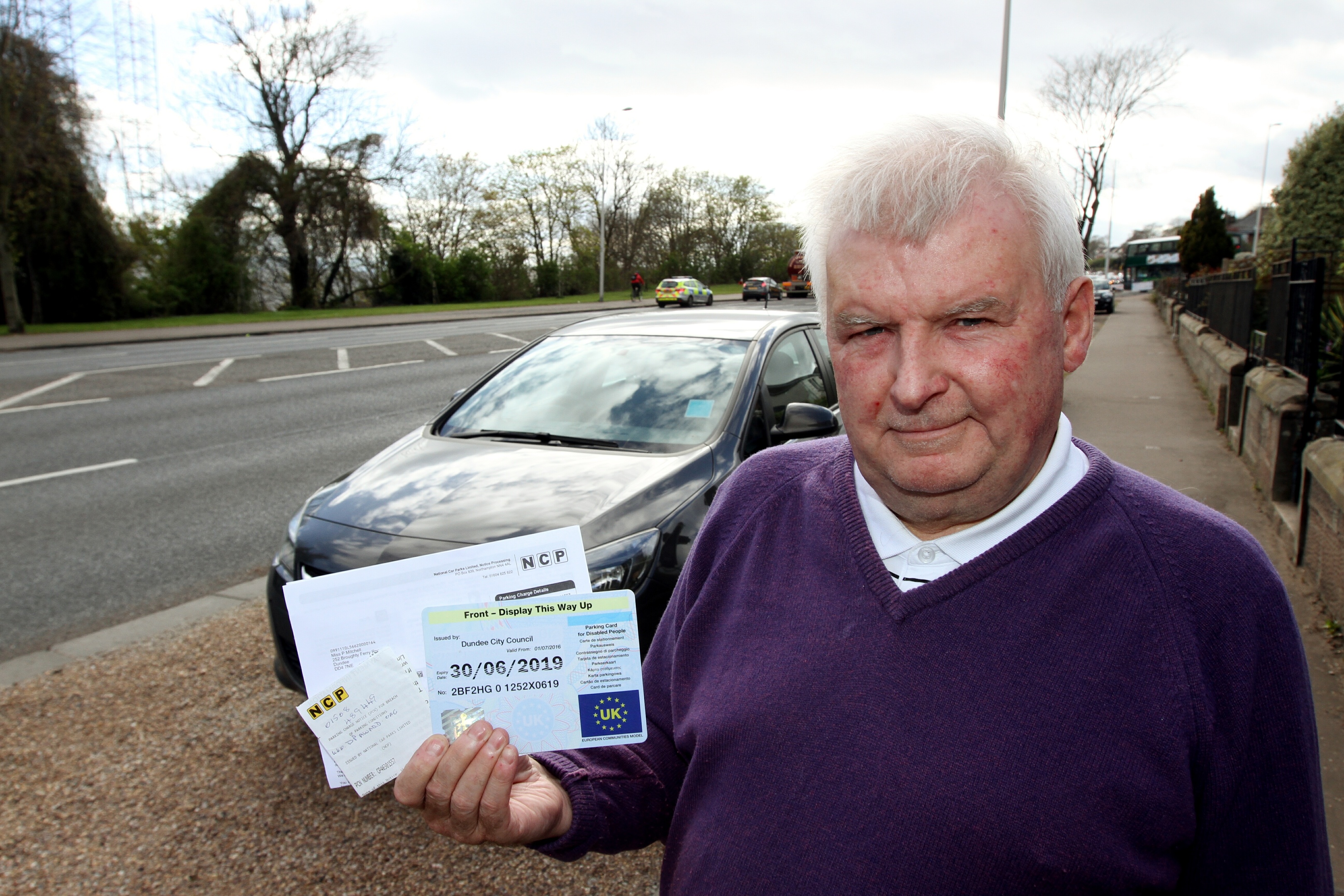 Blue Badge holder Mr Mitchell has been using the NCP car park for free for years.