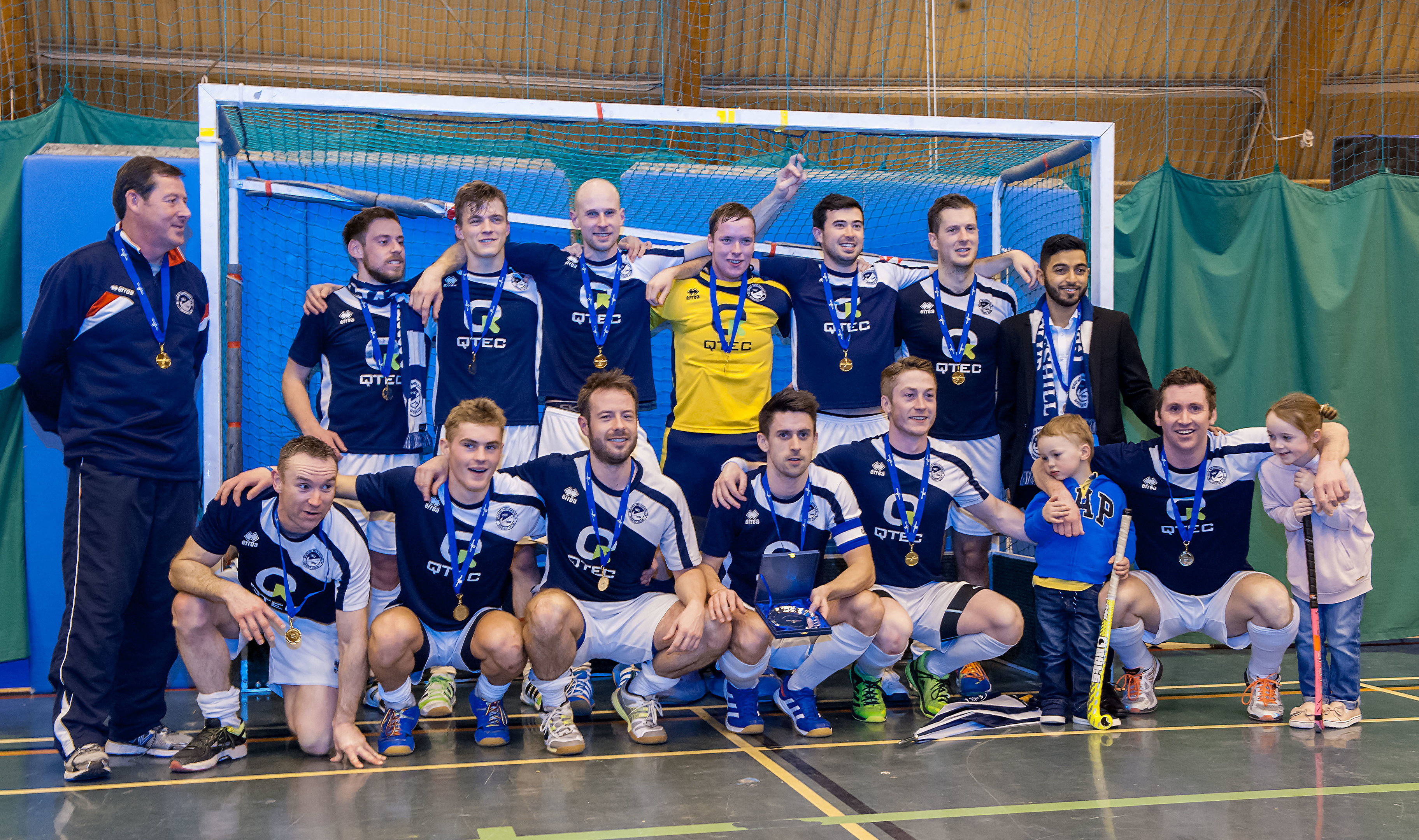 The team after being crowned Scottish Indoor hockey champions in February.