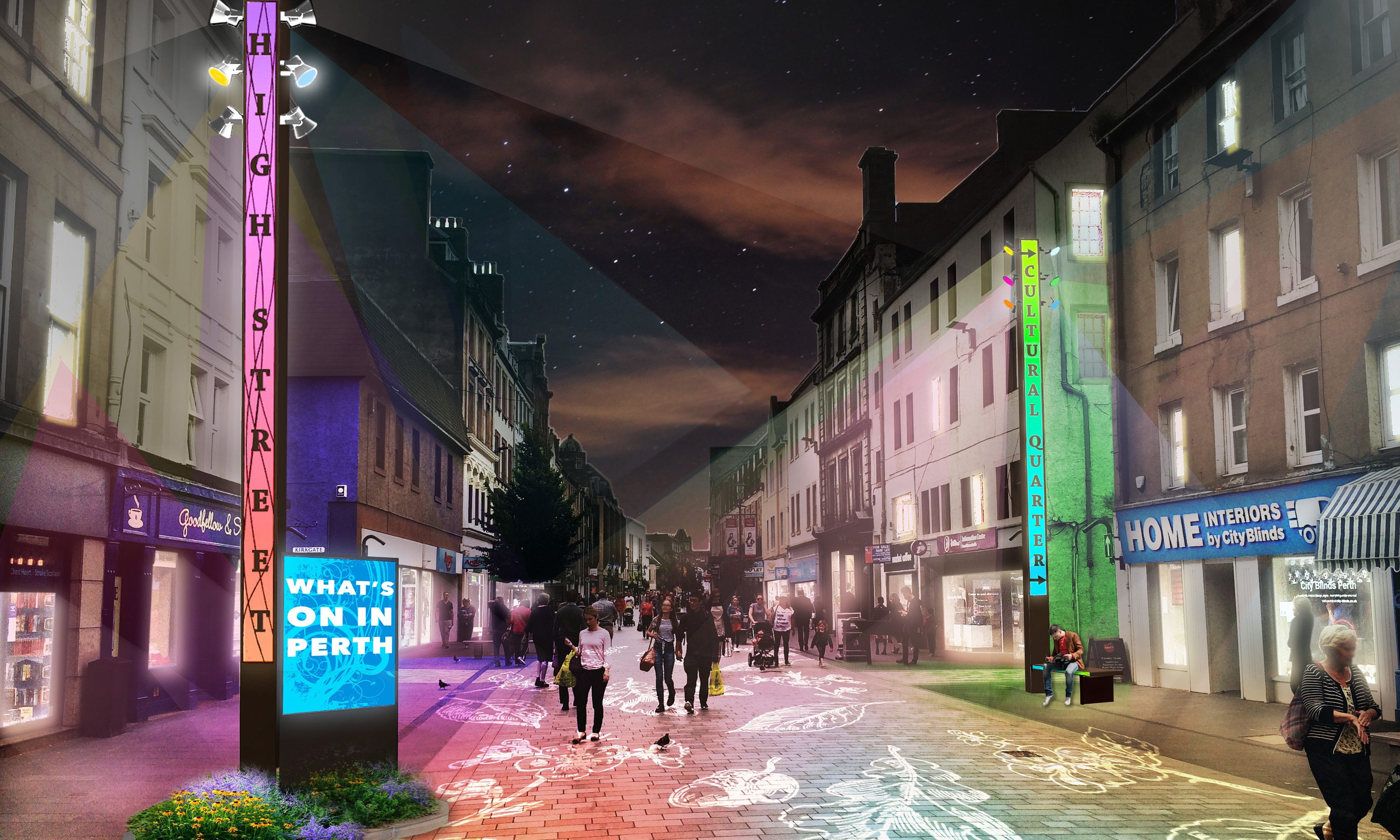 How Perth High Street could look as part of City of Light plan.