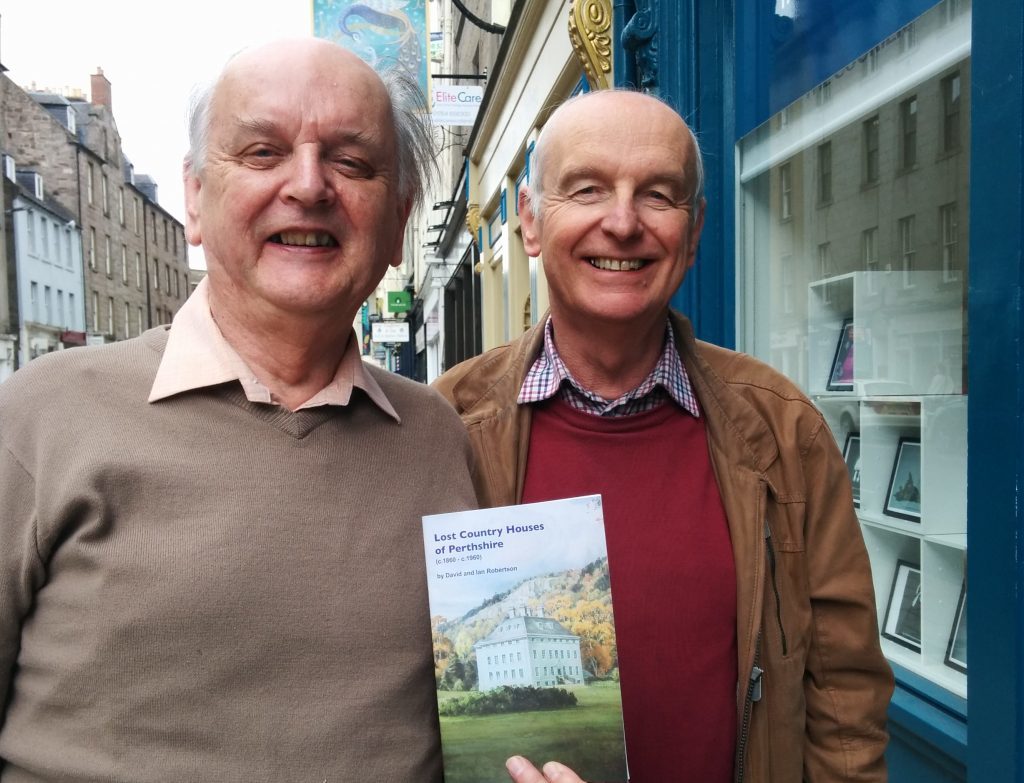David  (left) and Ian Robertson with their book Lost Country Houses of Perthshire.