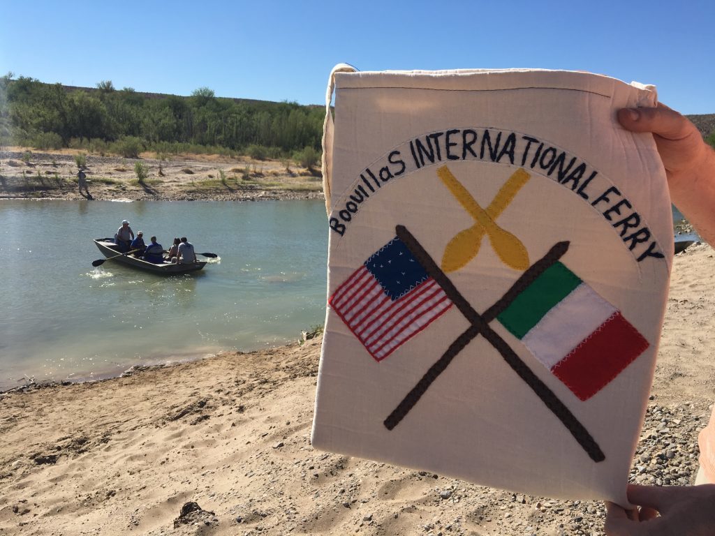 An enterprising Mexican operates the Boquillas del Carmen ferry crossing over the Rio Grande
