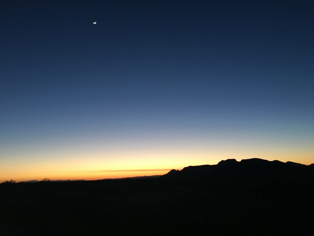 Back in Texas, and the sun sets over the Big Ben National Park after an amazing trip into Mexico