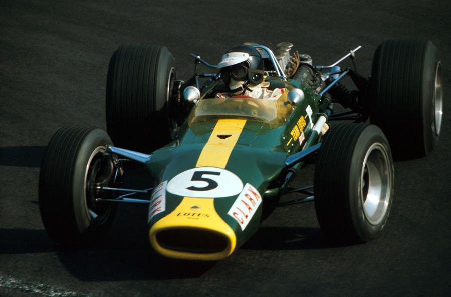 Jim Clark in a Lotus Cosworth 49