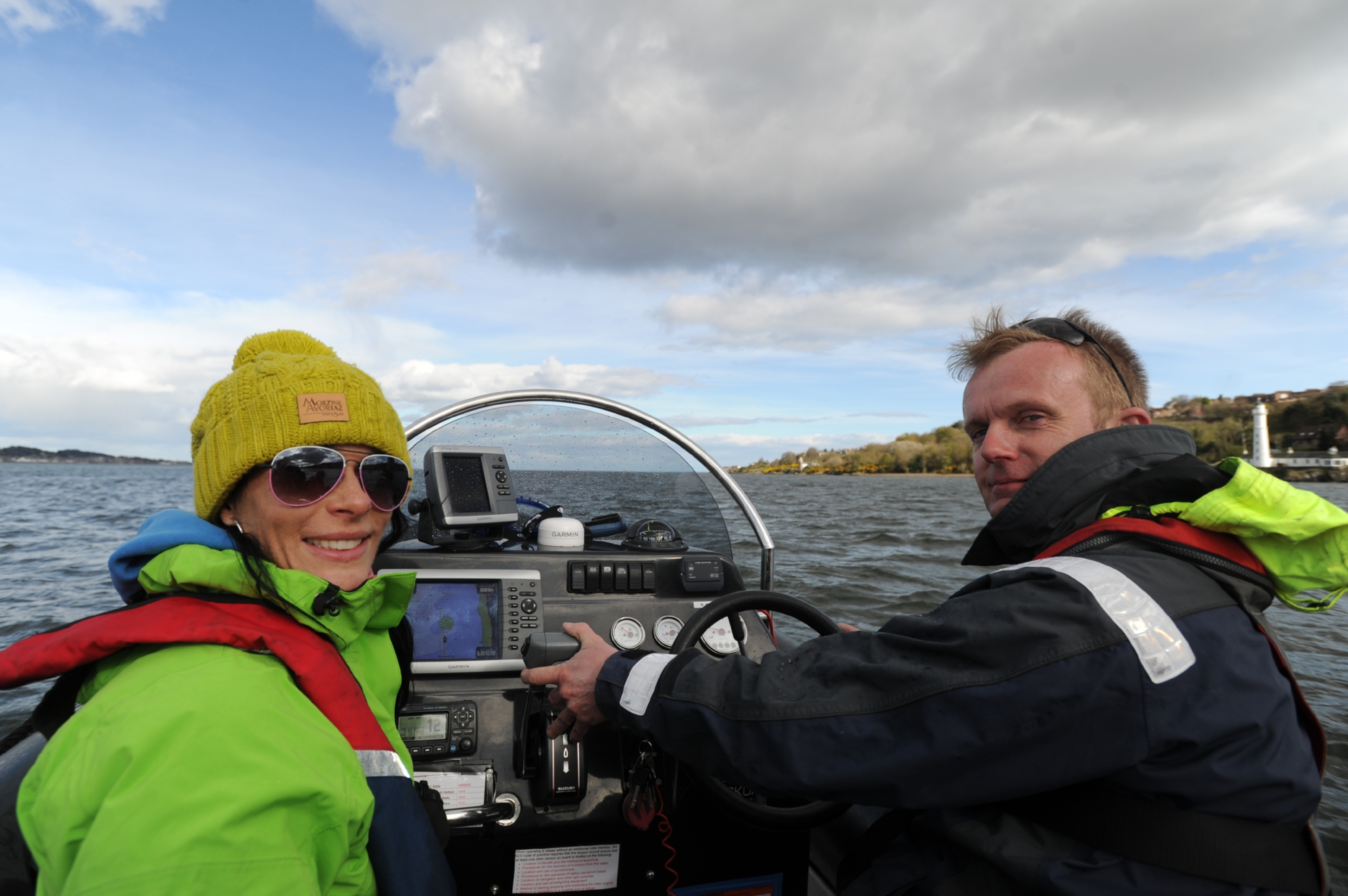 Gayle Ritchie and Ian Ashton on a Tay boat trip.