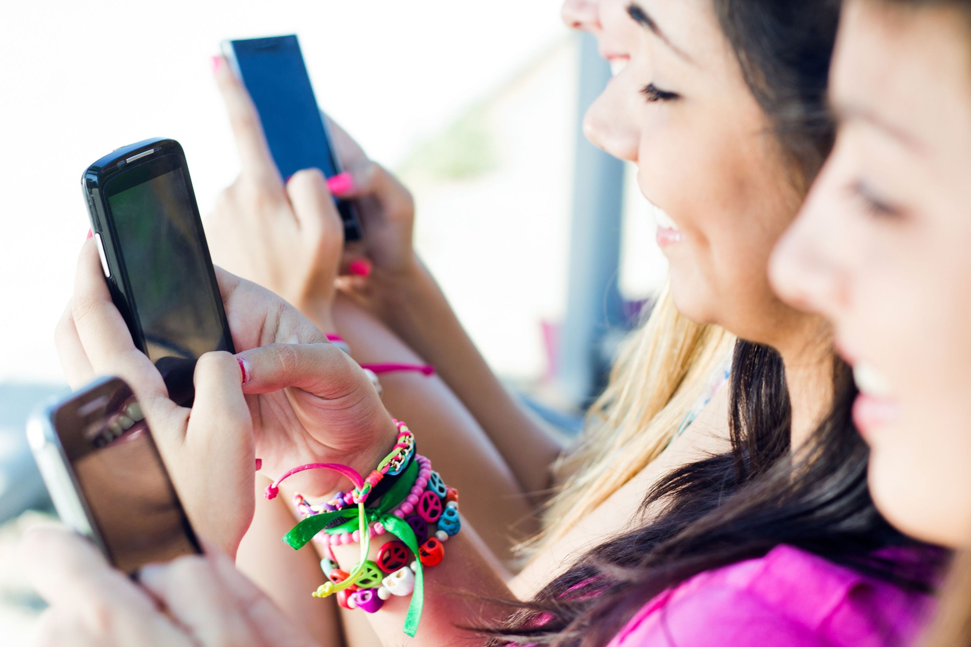 Girls with their smartphones in action. There's a time and a place, argues Craig Smith.