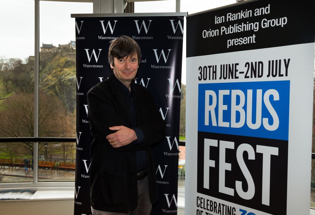 Ian Rankin at the launch of RebusFest in Edinburgh