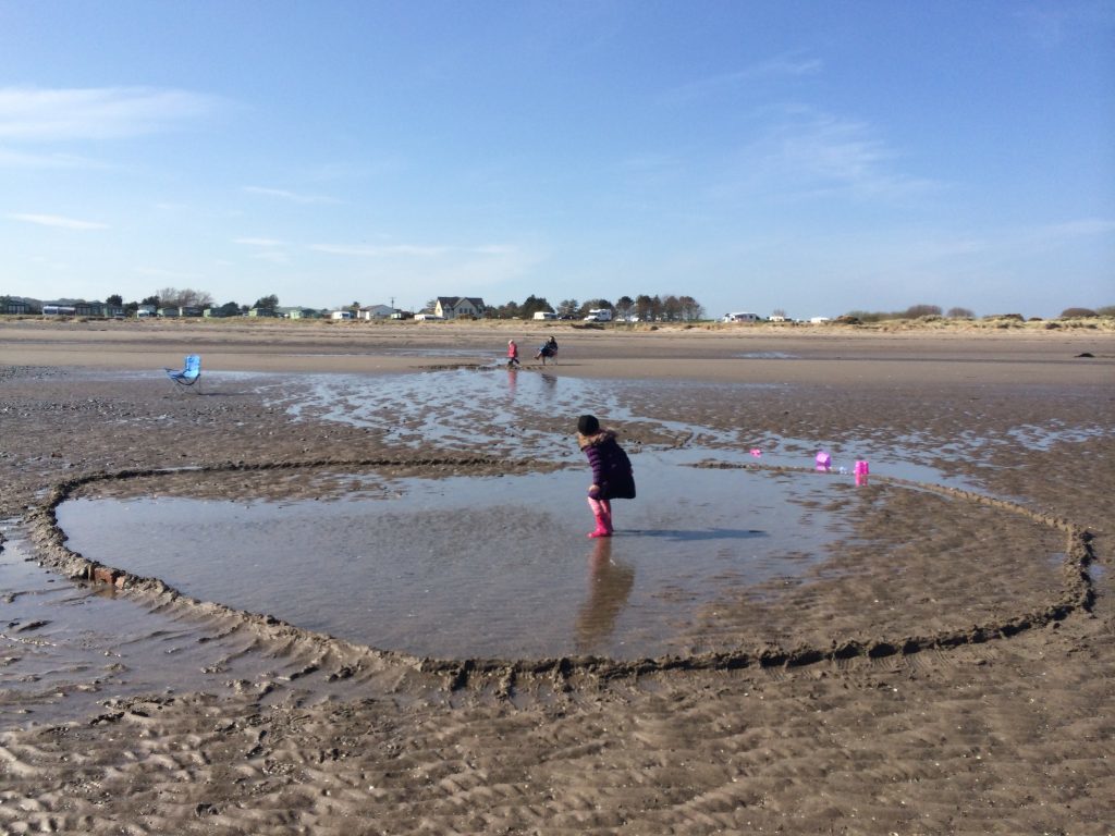 Relaxing on the beach in Dumfries and Galloway.