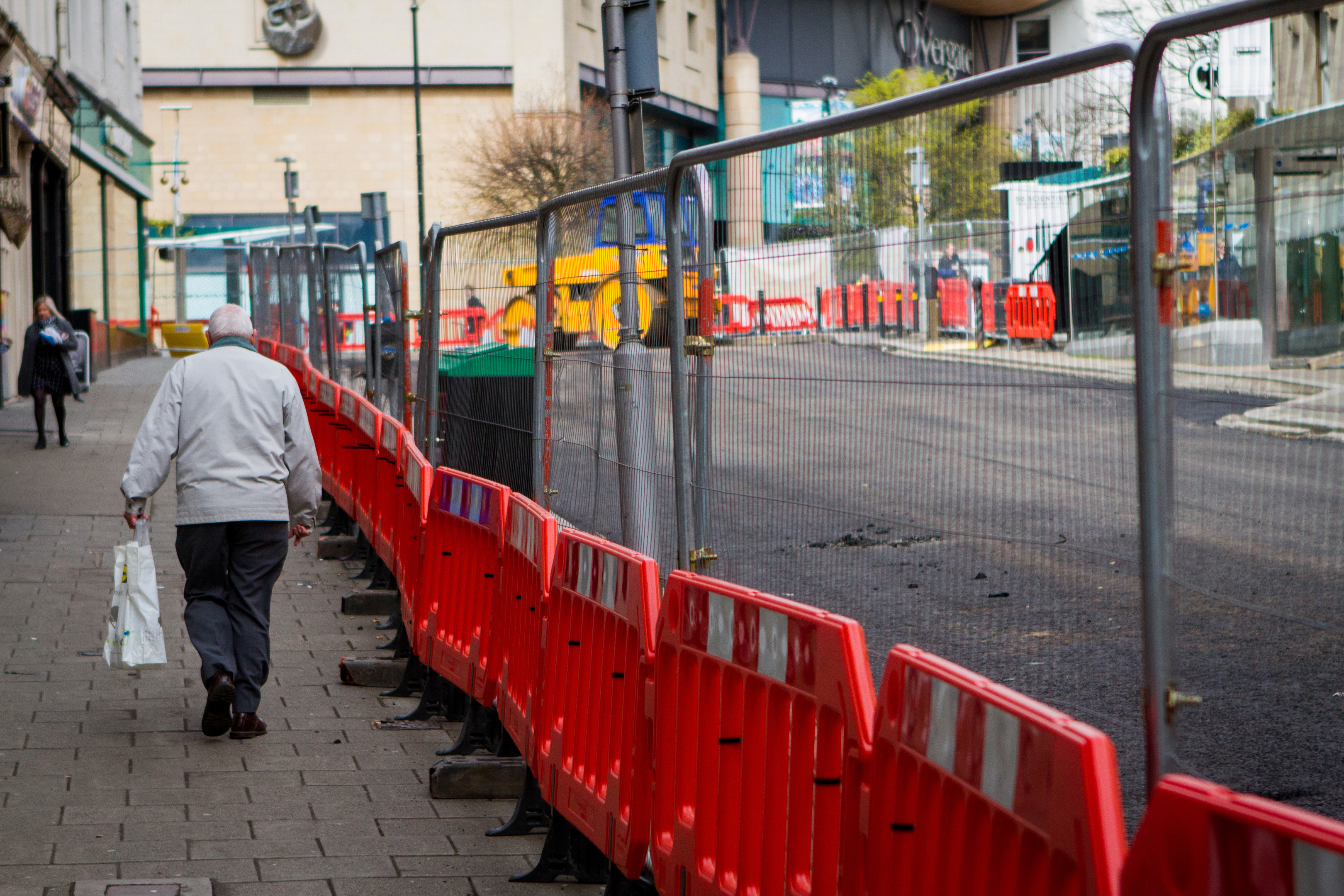 The roadworks have shut down large parts of Dundee city centre.