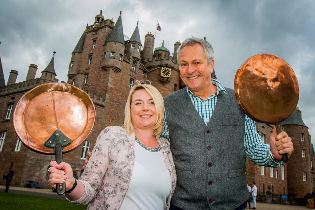 Lucy Sinclair with celebrity chef Nick Nairn at the launch of the Taste Angus Festival.