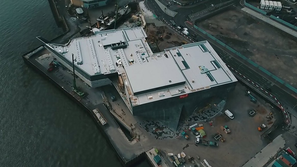 An overhead view of the V&A.