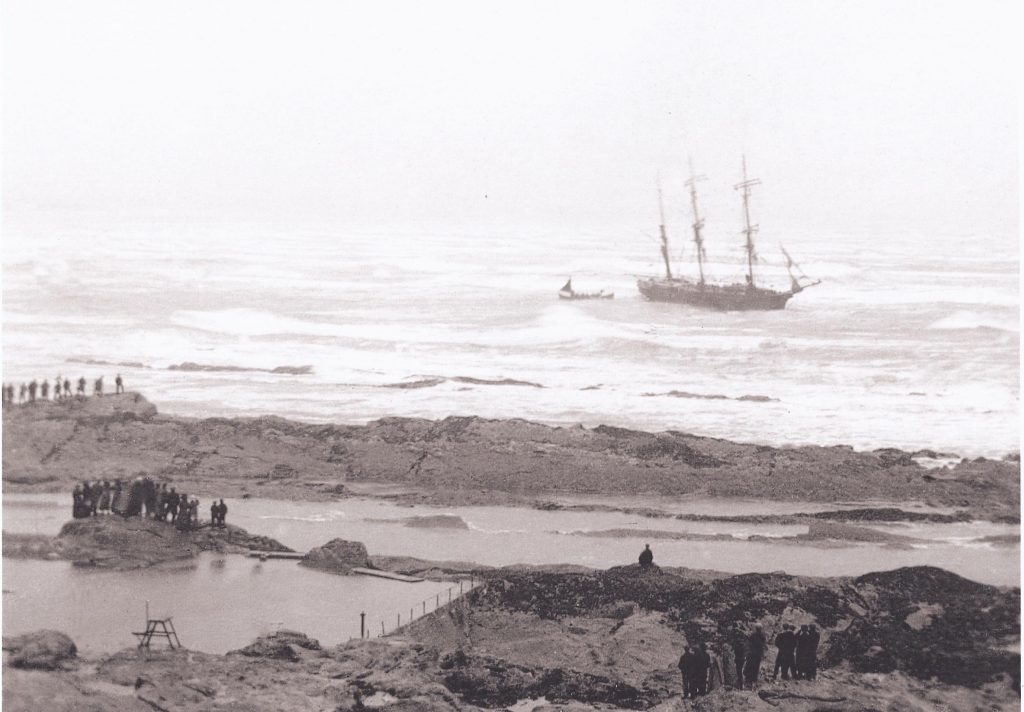 The Wilhelmina, shipwrecked in St Andrews Bay in 1912
