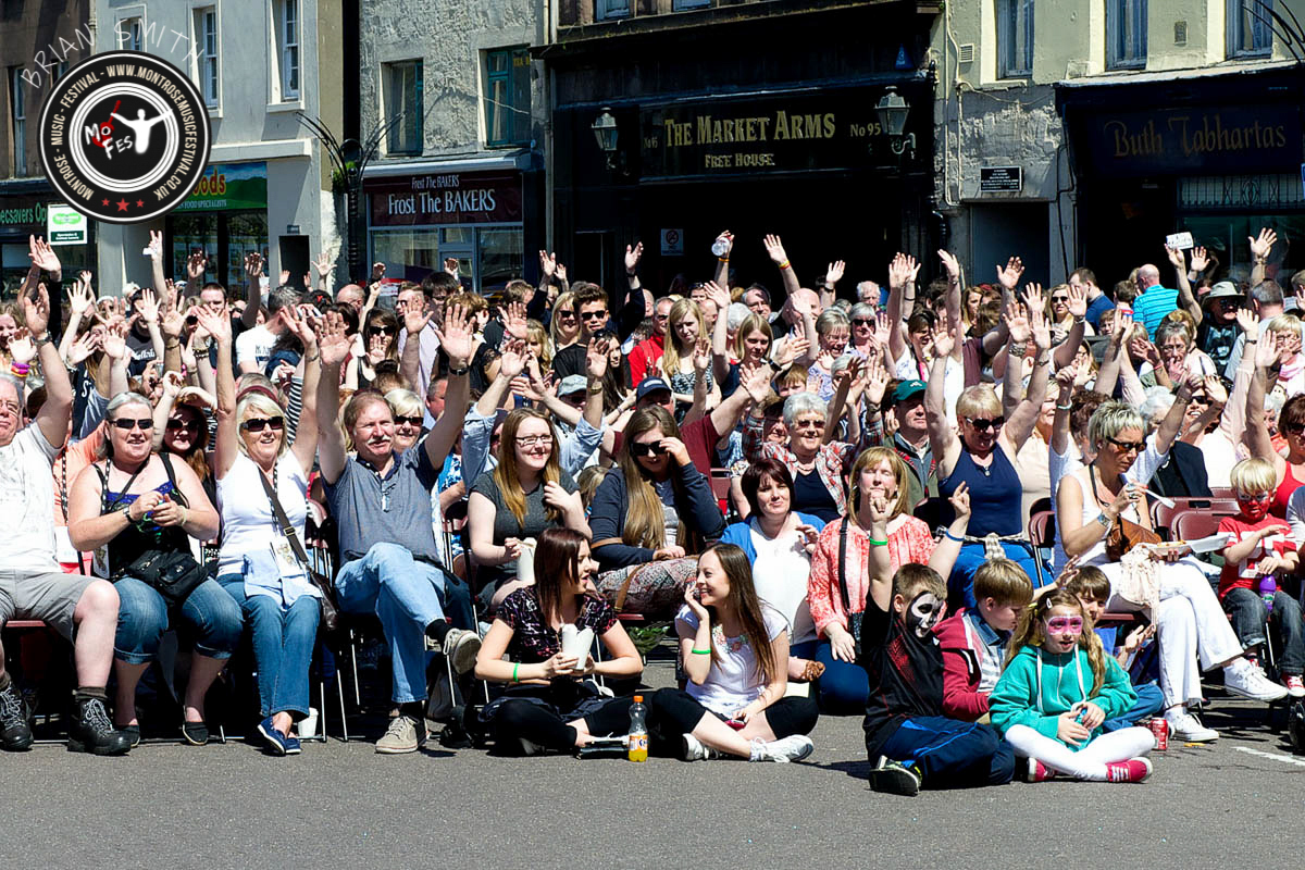 Fans enjoy the music in the High Street at last year's event.