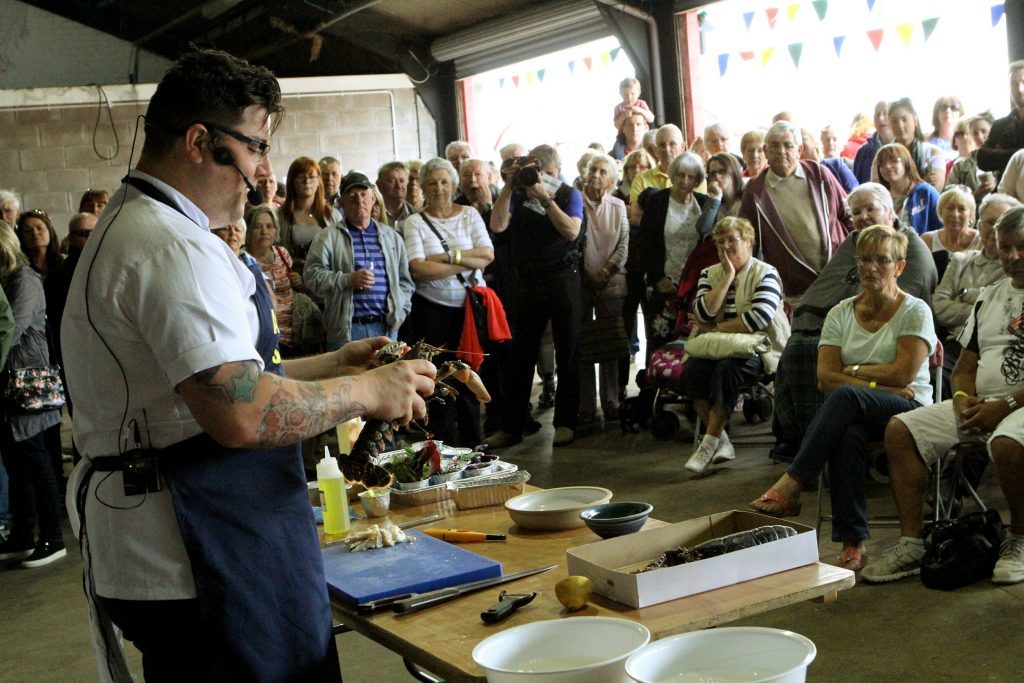 Masterchef The Professionals winner Jamie Scott during his cookery demonstration at the 2015 event