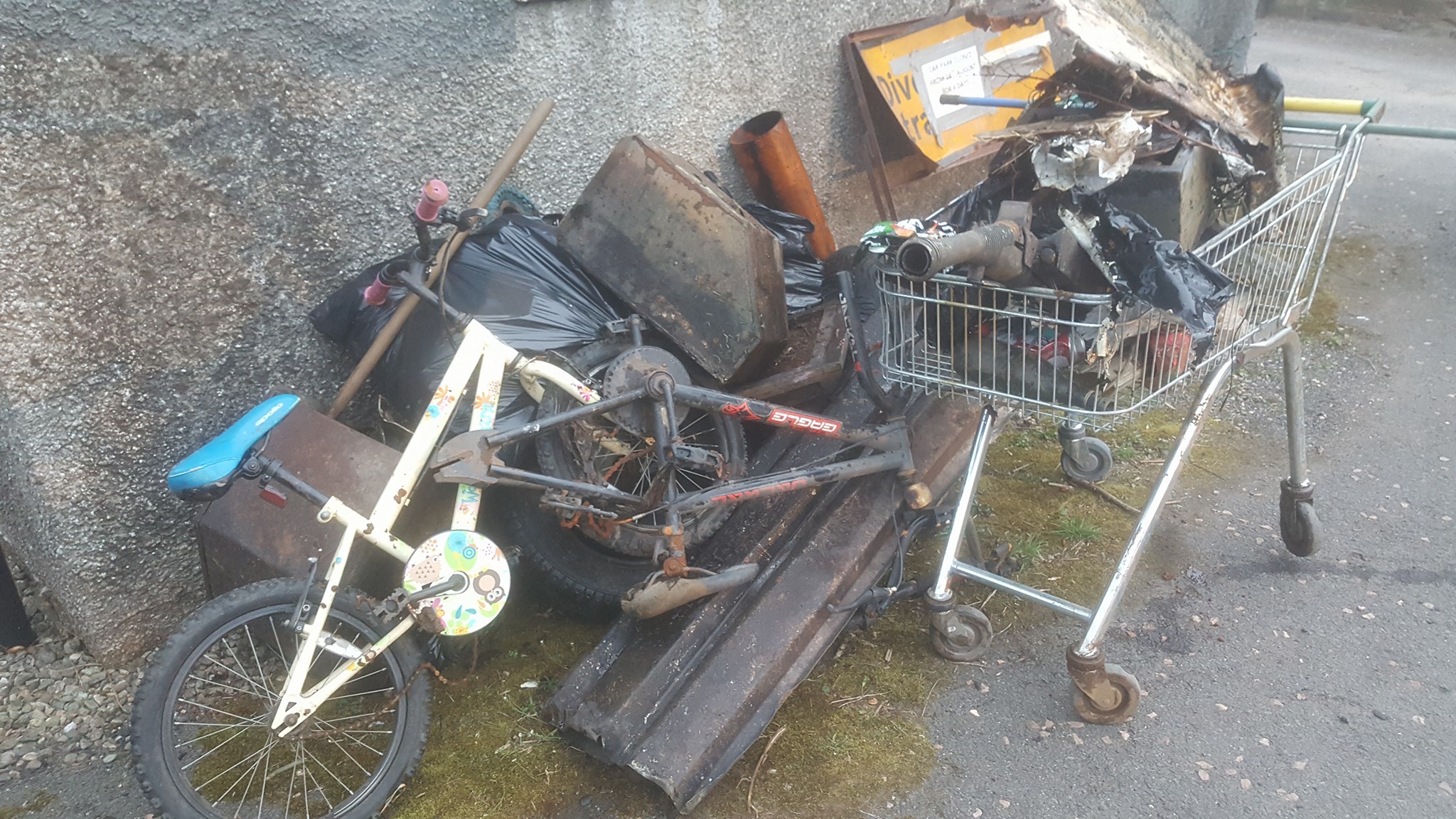 Some of the debris the group has been responsible for clearing up.