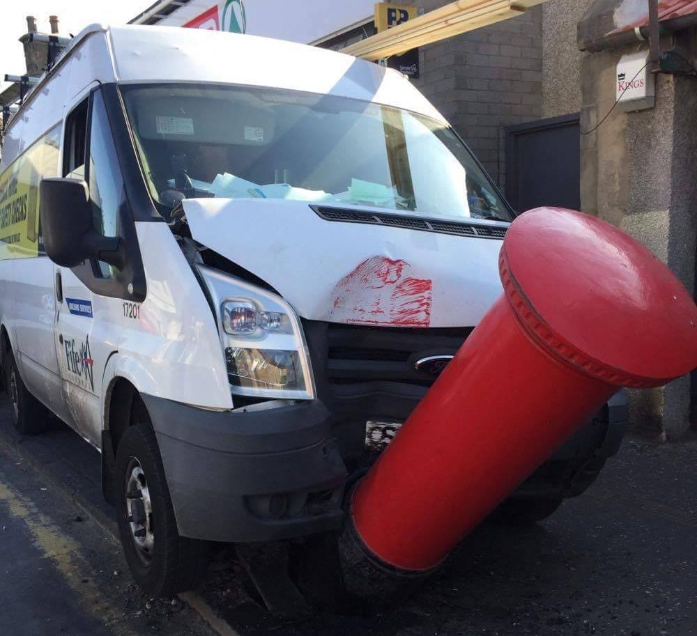 The postbox is being repaired.