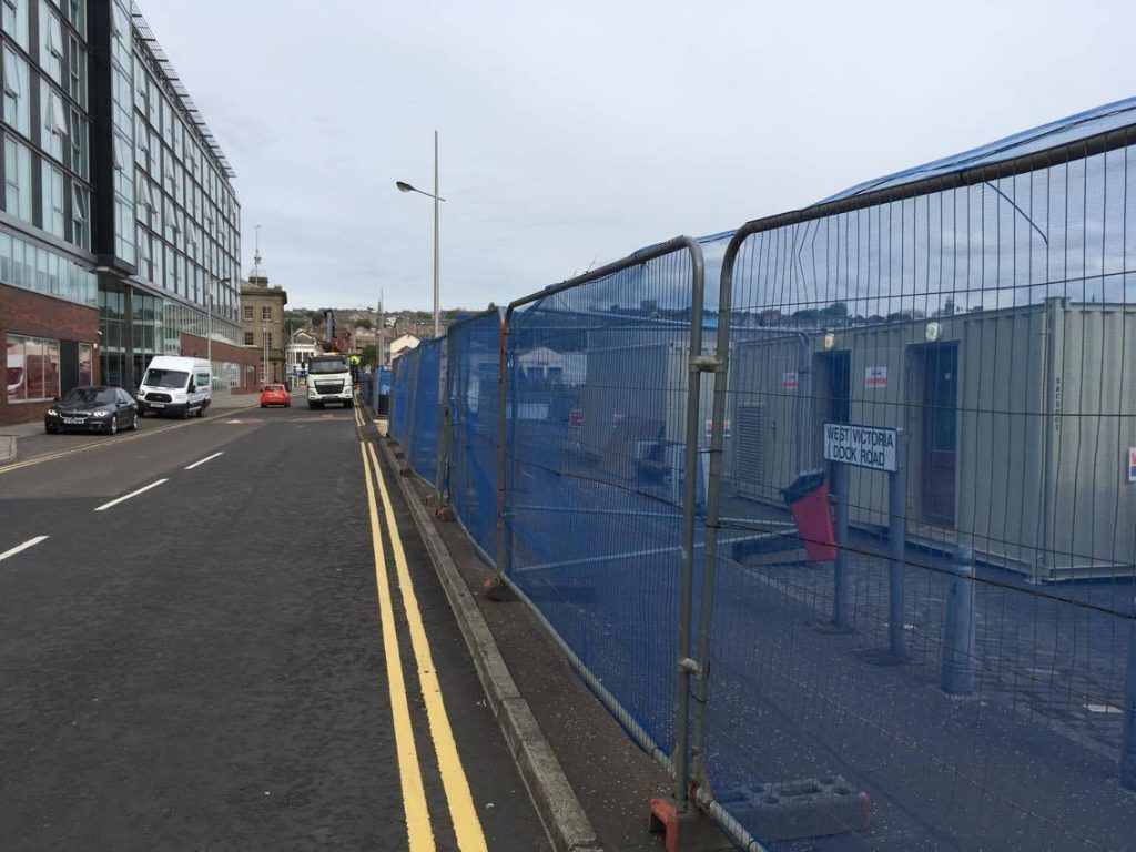 Work is underway on the watersports centre at Dundee's City Quay.