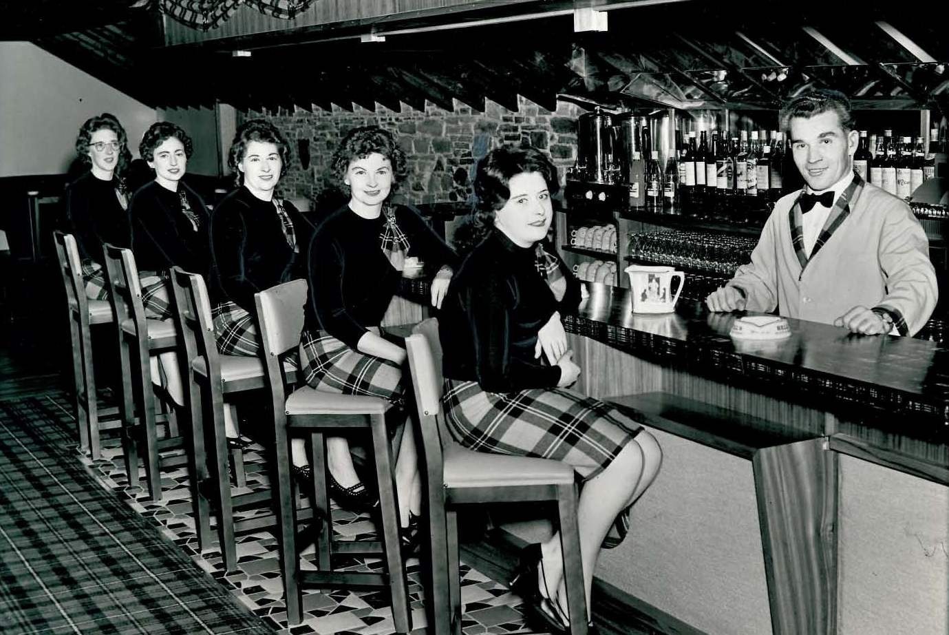 Waiting staff in the Royal's lounge during the hotel's previous heyday, dated October 1962.
