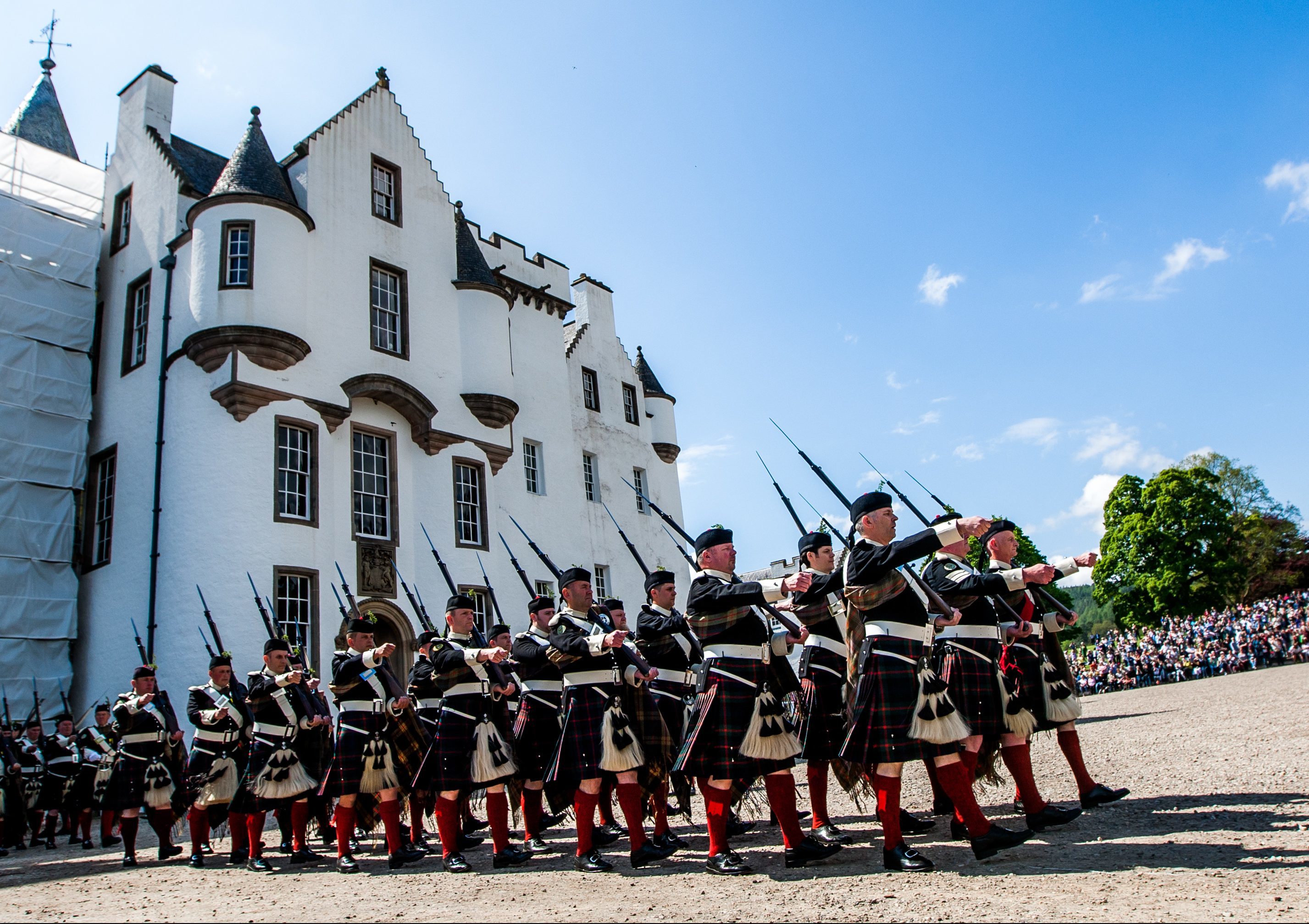 The Atholl Highlanders at Blair Castle.