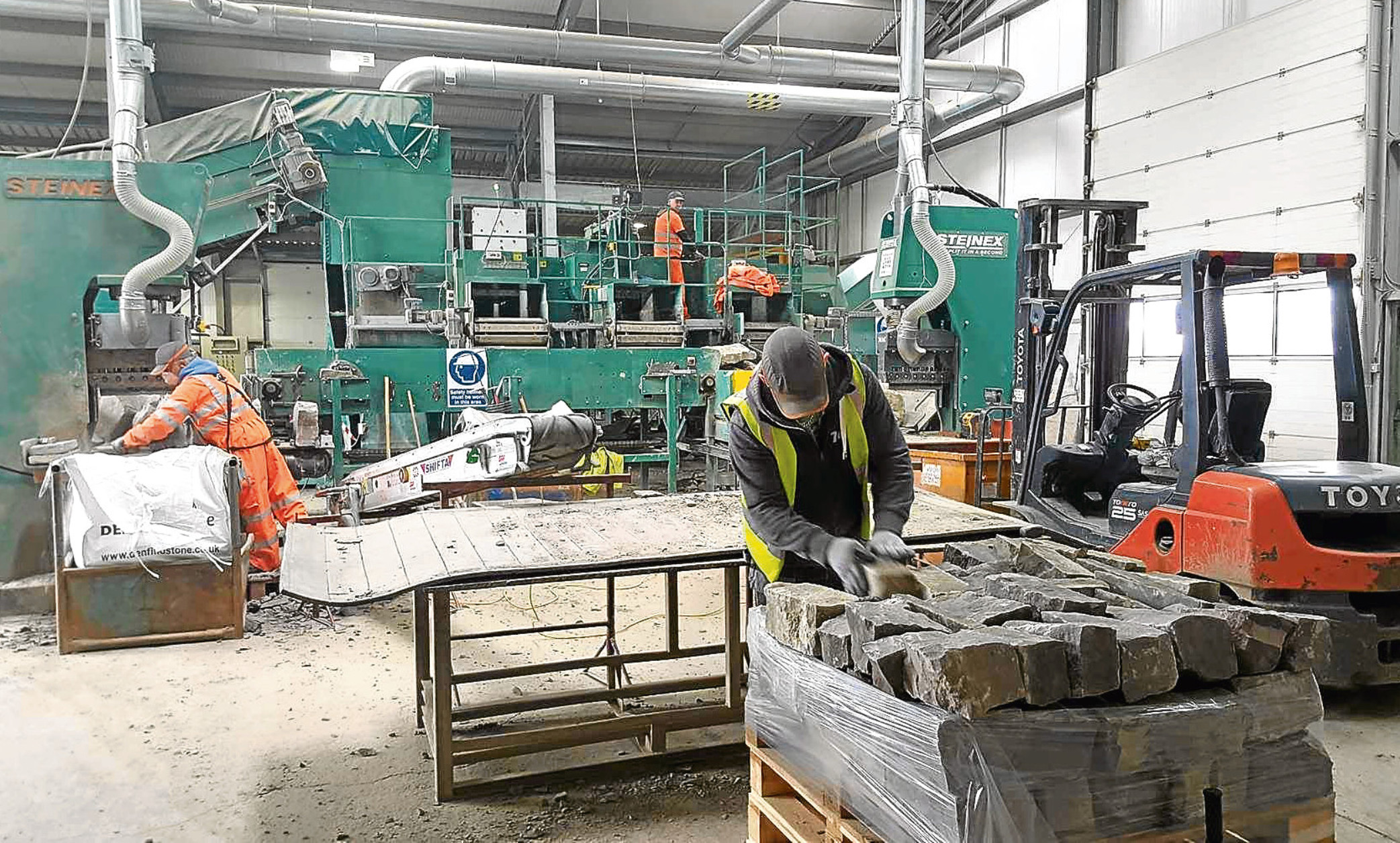 Denfind stone's processing facility at Monikie