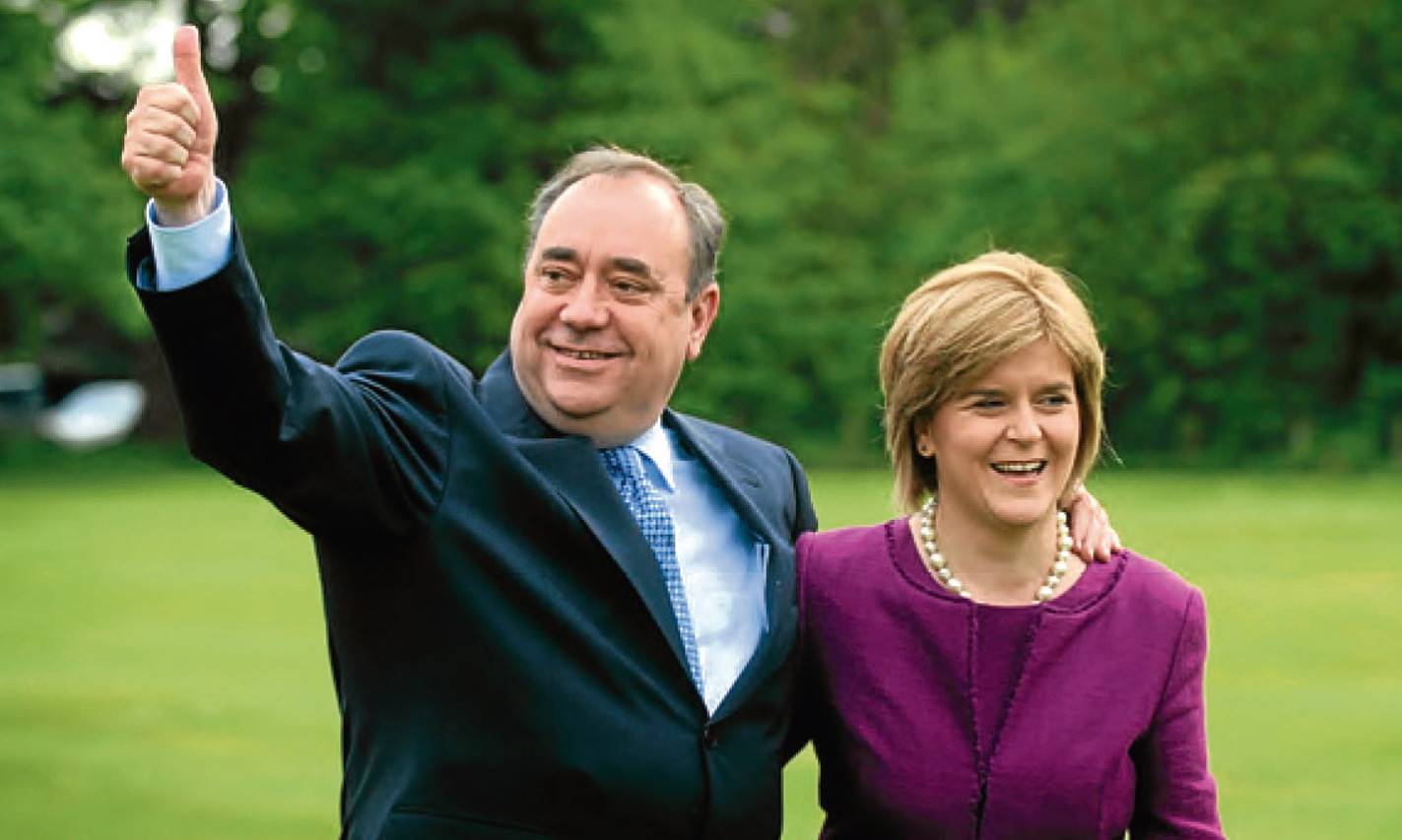 Alex Salmond and Nicola Sturgeon celebrating their historic election victory in 2007.