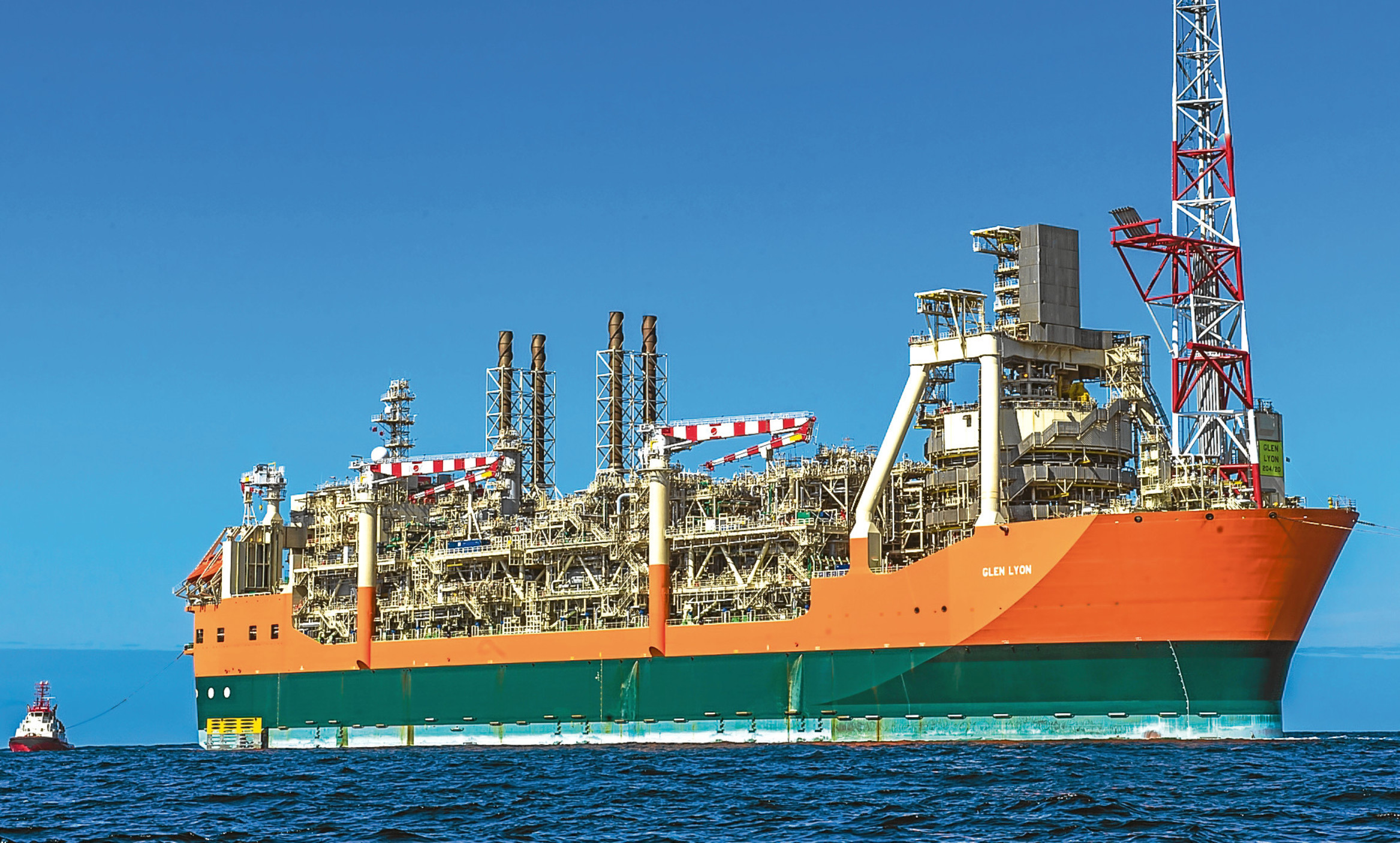 The Glen Lyon FPSO servicing the Quad 204 oil field in the North Sea