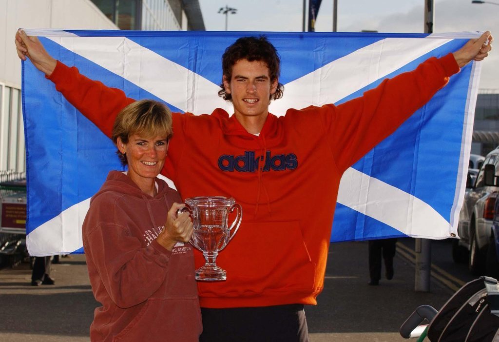 17-year-old Andy Murray with his mum, Judy.