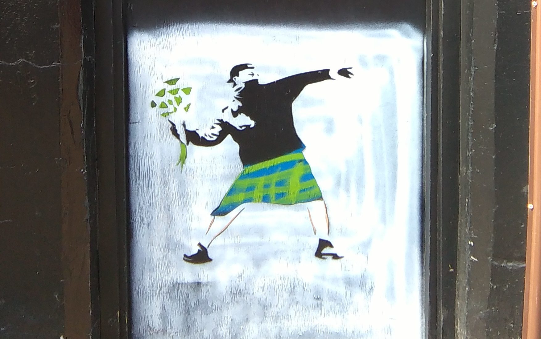 The supposed Banksy in Kirkcaldy.
