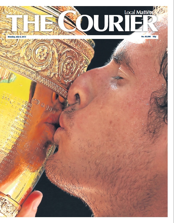 The Courier's front page following Andy Murray's Wimbledon win.