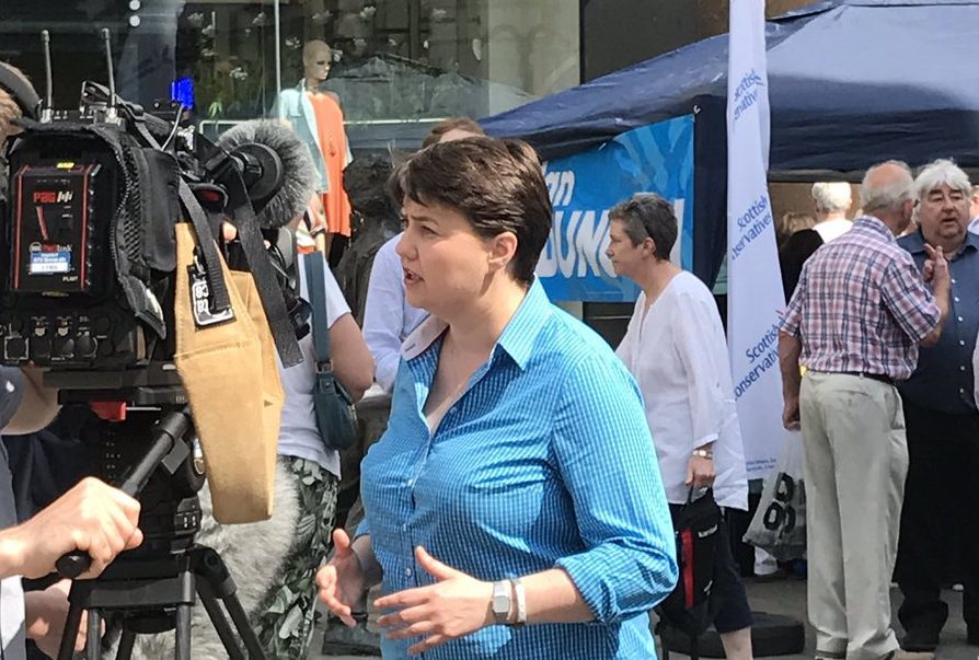 Ruth Davidson in Perth High Street.