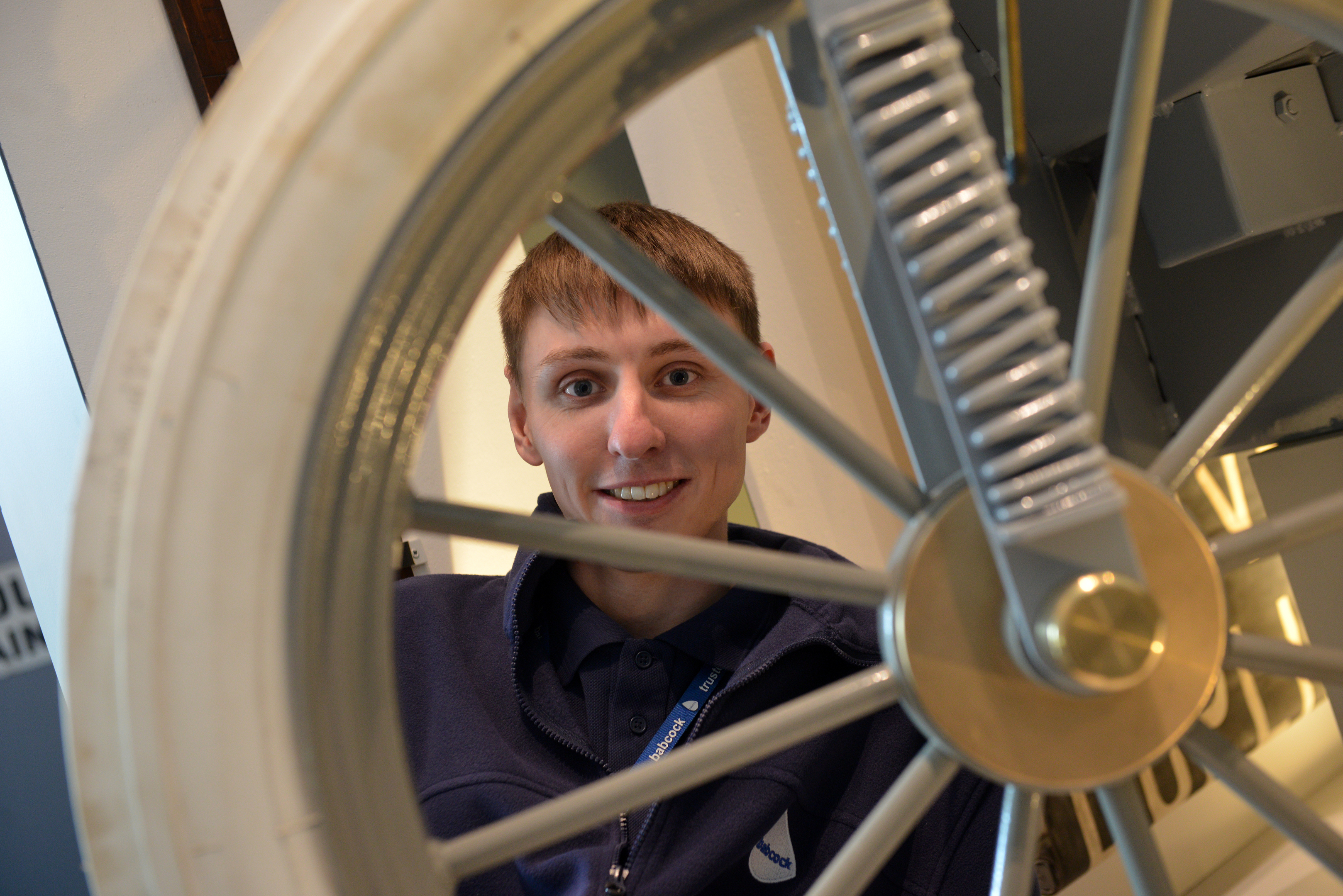 Babcock apprentice Robert Armit with the Victorian prototype