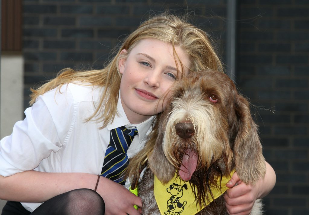 Anna McIntyre was happy to meet Spinone Lucca.