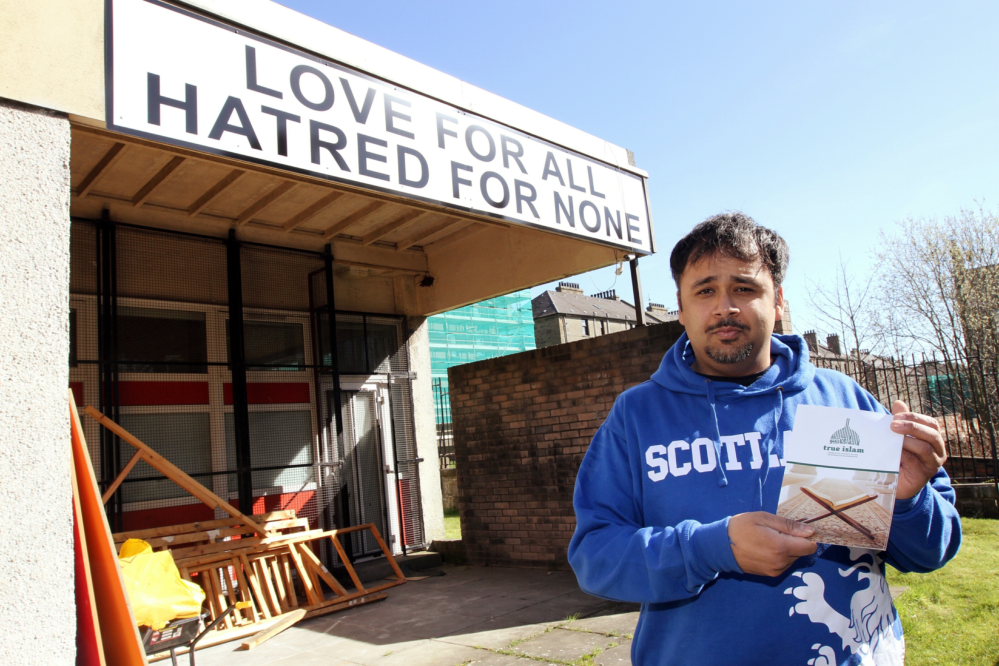 Shoaib says members of the Ahmadiyya Community will "stand shoulder to shoulder" with everyone who seeks peace.