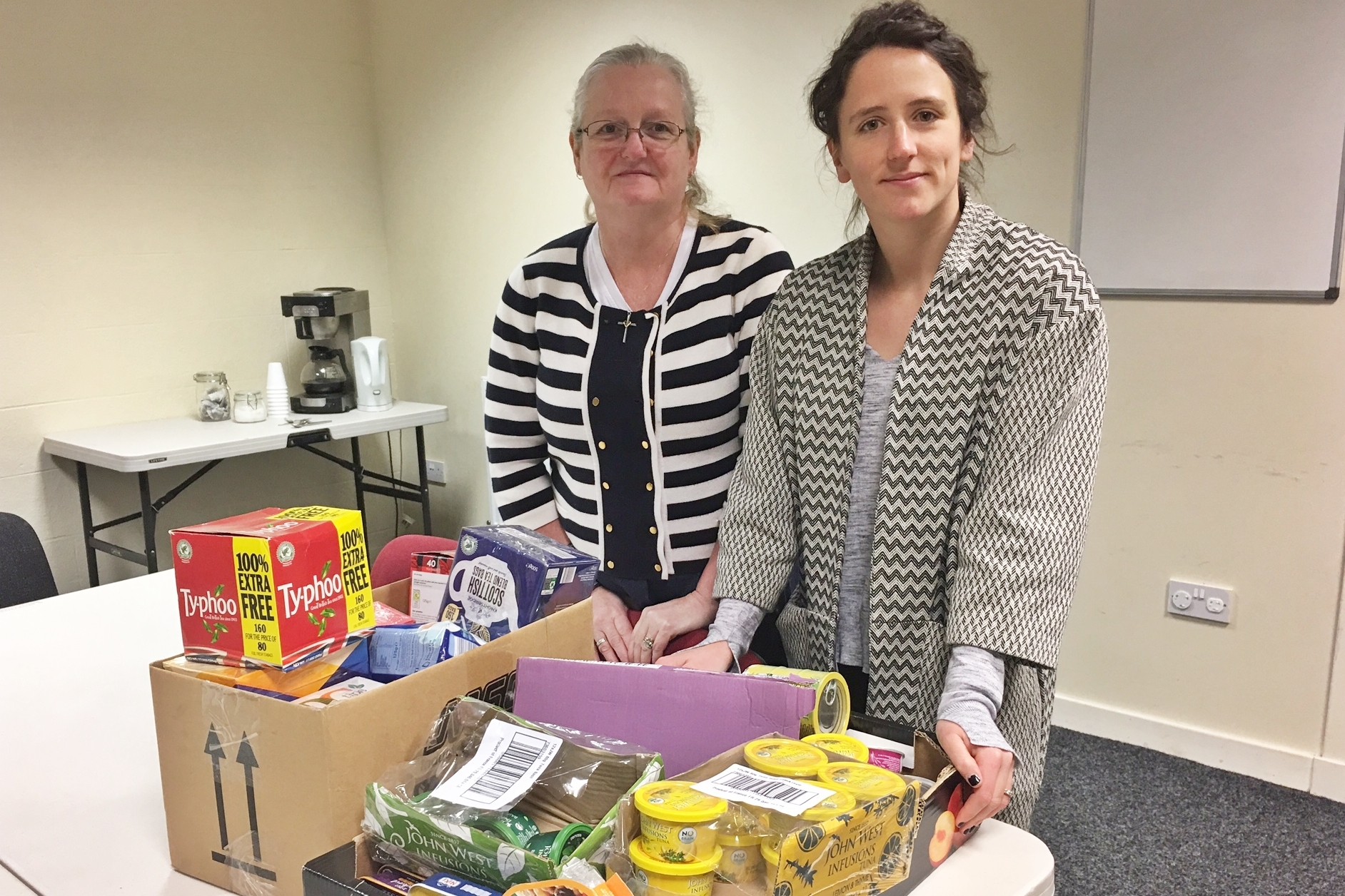 Volunteer Janet Warnes (left) and MSP Mairi Gougeon.