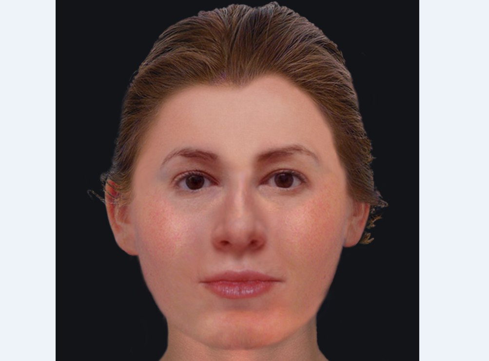 The reconstructed face of an Edinburgh woman whose teeth were robbed after she died at some point in the 18th century