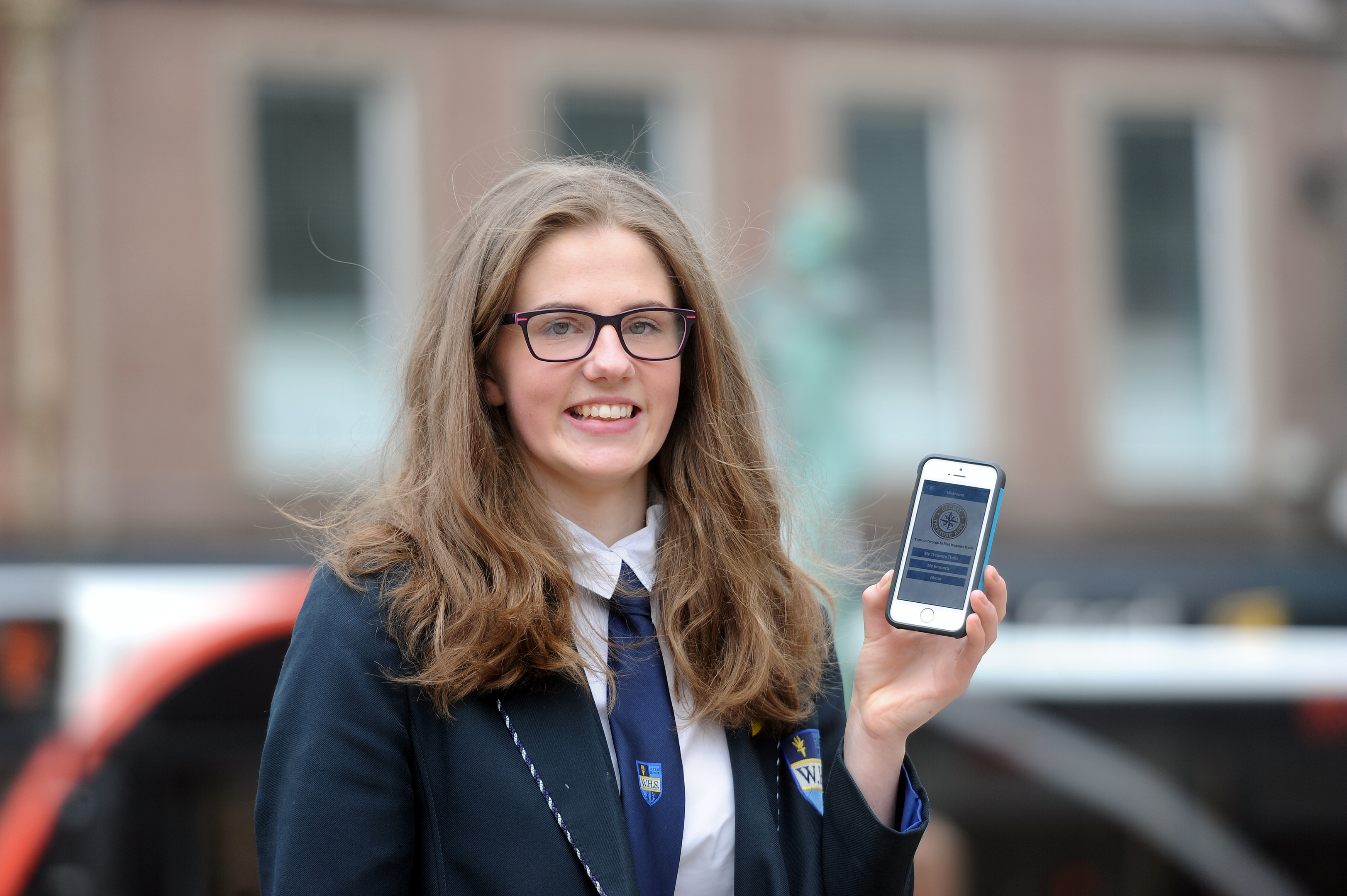 Victoria Johnston (S6) pupil at Webster's High School who proposed the app.