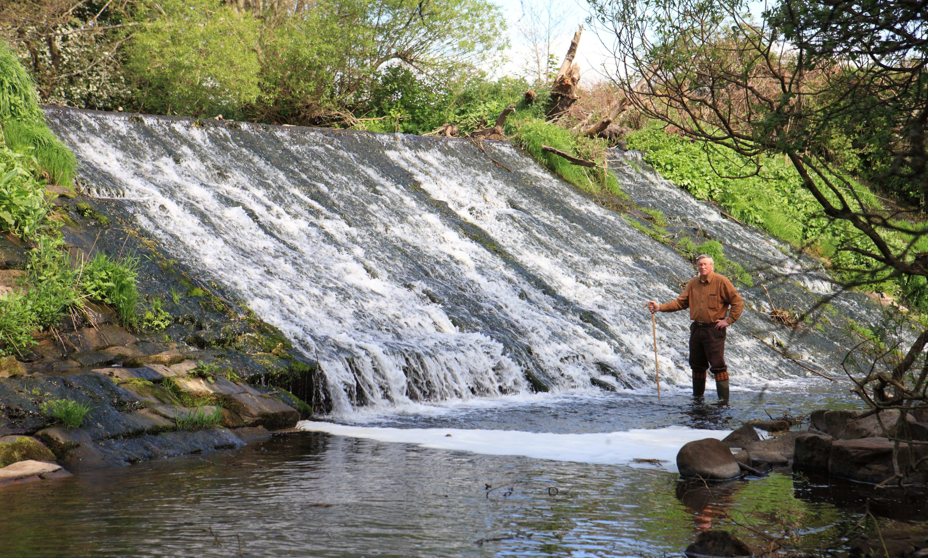 Michael Smith at the Luncarty weir.