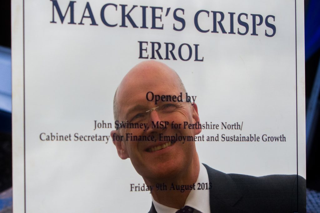 John Swinney MSP opens new crisp factory Mackie's at Taypack (Mackie's of Scotland), 