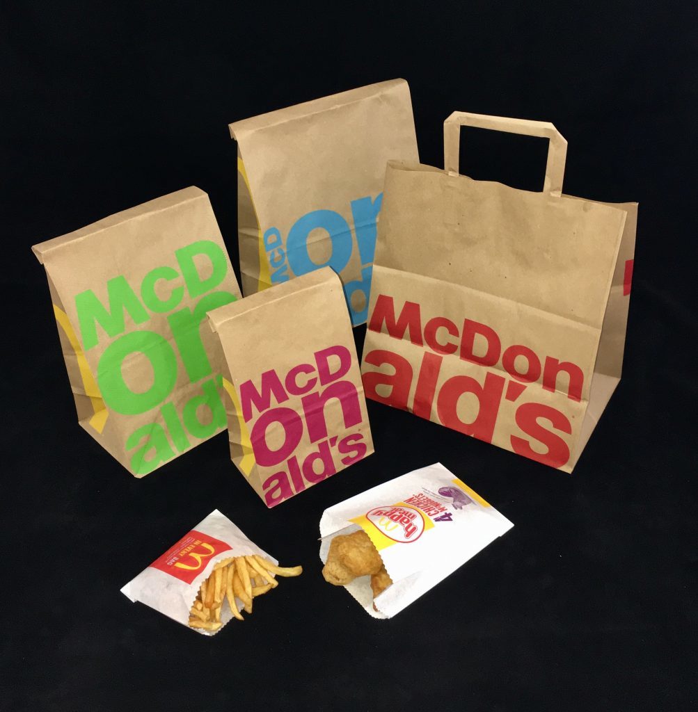 Some of McDonalds bag range supplied by Smith Anderson 