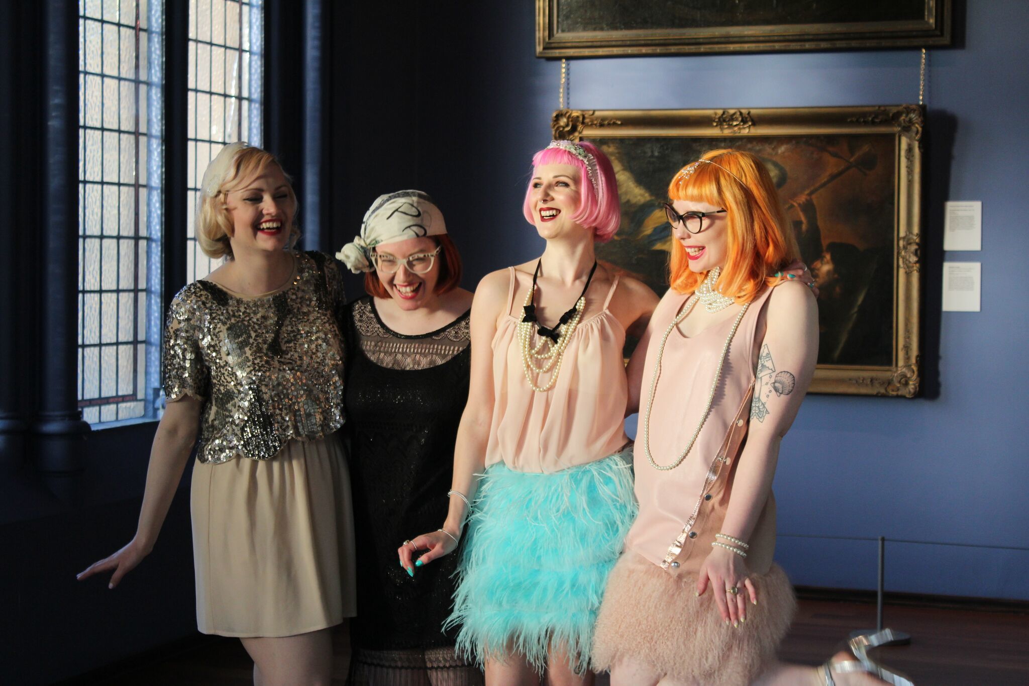 Bloggers Kimberley and Helen with 'Honey Pot' and 'Forever Yours Berry", aka the Colour Pot Girls at last year's  Festival of Museums event at the McManus.