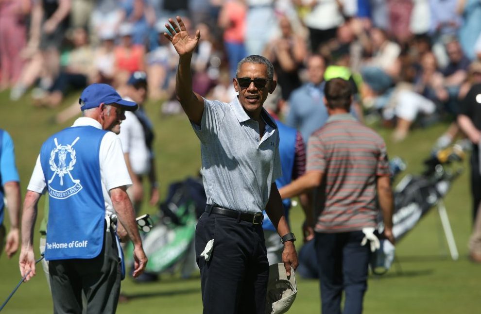 Barack Obama draws the crowds to Old Course, St Andrews